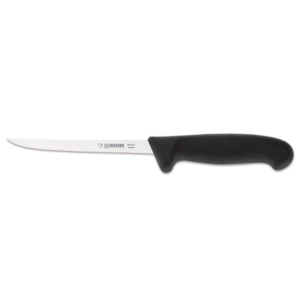 Giesser kleines Ausbeinmesser 15 cm mit flexibler schmaler Messerklinge schwarz - Art.-Nr. 3215 15