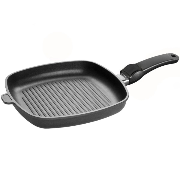 SKK eckige Grill-Flachrandpfanne 28 cm Aluguss beschichtet & gerillter Boden - Art.-Nr. 82494