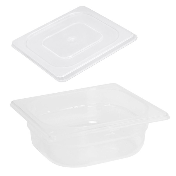 Schneider GN-Einsatz 1/6 mit Deckel 6.5 cm tiefer PP Gastronorm Behälter