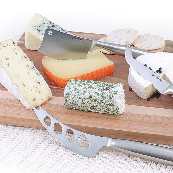 Swissmar Käsebeil 19.5 cm aus Edelstahl mit breiter Klinge & Aufhang-Öse - Bild 3