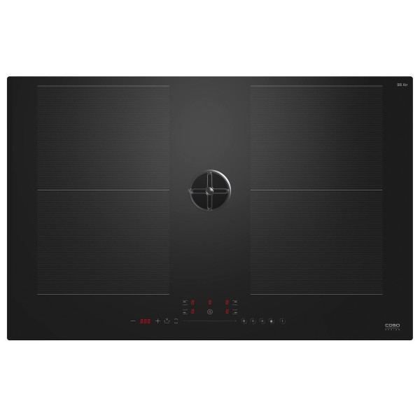 CasoDesign autarkes Kochfeld Induktion 80 cm Flächeninduktion mit Umluft Kochfeldabzug