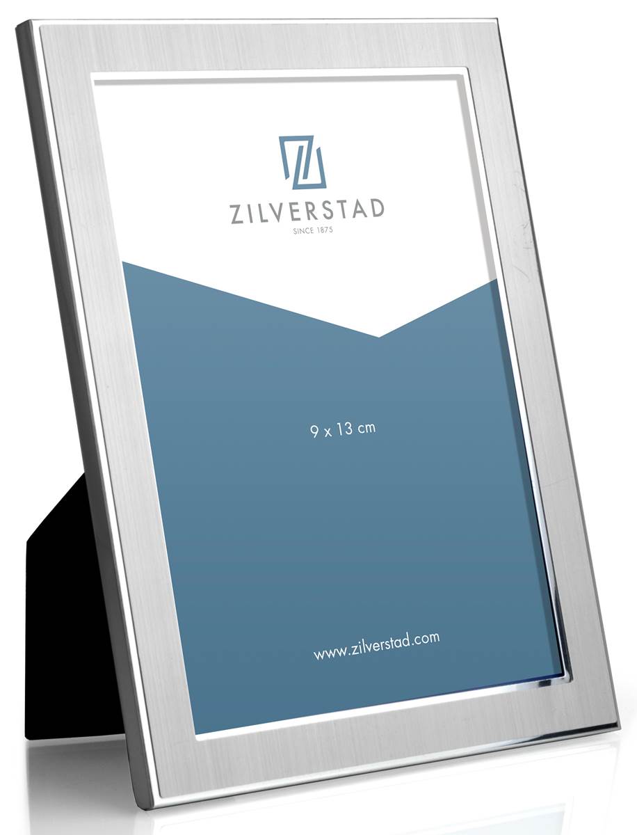 Zilverstad Kansas Fotorahmen 15x20 Cm – Silberfarbener Metallrahmen Mit Velours-Rückseite, Glänzend