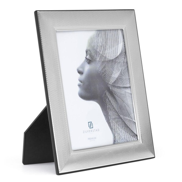 Zilverstad Fotorahmen 13x18 cm Miro Silver Bilderrahmen mit Holzrückwand & breiter Leiste