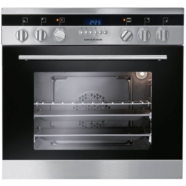 Oranier Einbauherd Elektro Multifunktion EHG 3020 & Design Knebeln Edelstahl Glas 60 cm