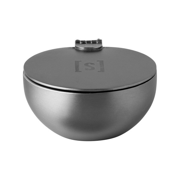 Fink Studio Teelichthalter Ø 8 cm mit aufklappbarem Deckel matt grauer Kerzenhalter - Art.-Nr. 142947