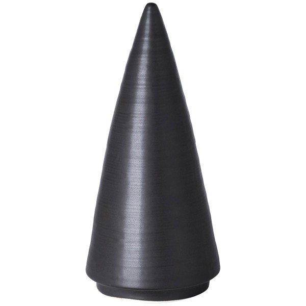 Fink schwarzer Deko-Tannenbaum 19 cm aus Porzellan Streifenstruktur Dekobaum - Art.-Nr. 129048