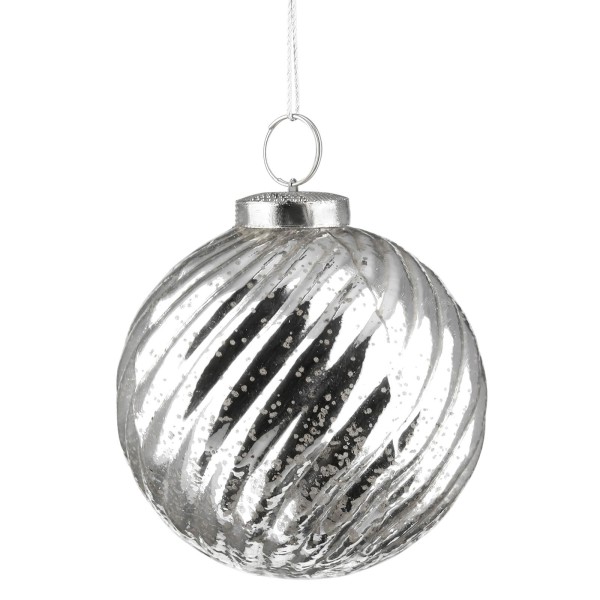Fink antike Glas Christbaumkugel zum Hängen Ø 12 cm Deko Weihnachts-Anhänger - Art.-Nr. 119025