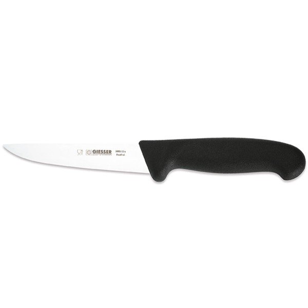 Giesser kurzes Stechmesser 13 cm gerader Klingenrücken & starke Messerklinge schwarz - Art.-Nr. 3005 13