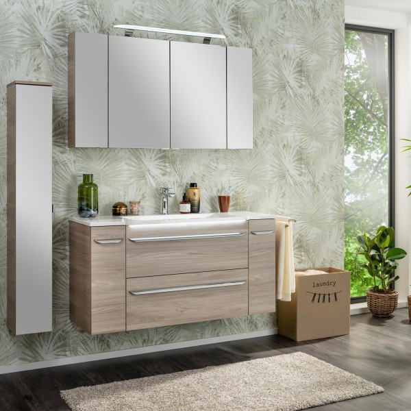 Fackelmann schmaler Bad Unterschrank 20 cm Apothekerauszug Luxor braun - Bild 4