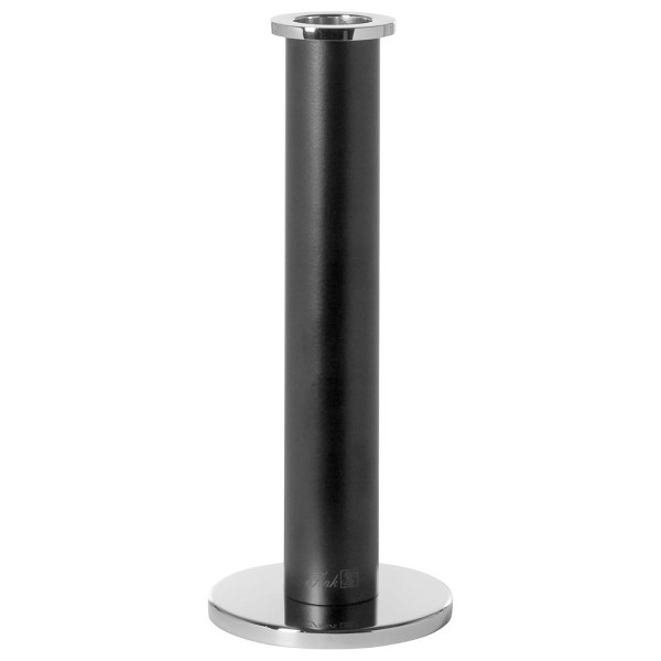 Fink schwarzer Stabkerzenhalter 24 cm hoher Kerzenhalter mit silbernem Fuß - Art.-Nr. 140243