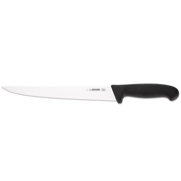Giesser langes Stechmesser 24 cm gerader Klingenrücken & starke Messerklinge schwarz - Art.-Nr. 3005 24