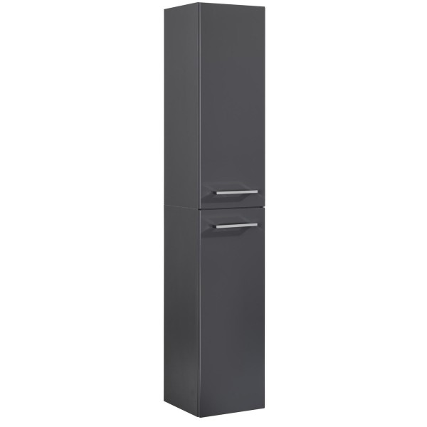 Fackelmann 2-türiger schmaler Hochschrank 162 cm hoch Hype 3.0 grau