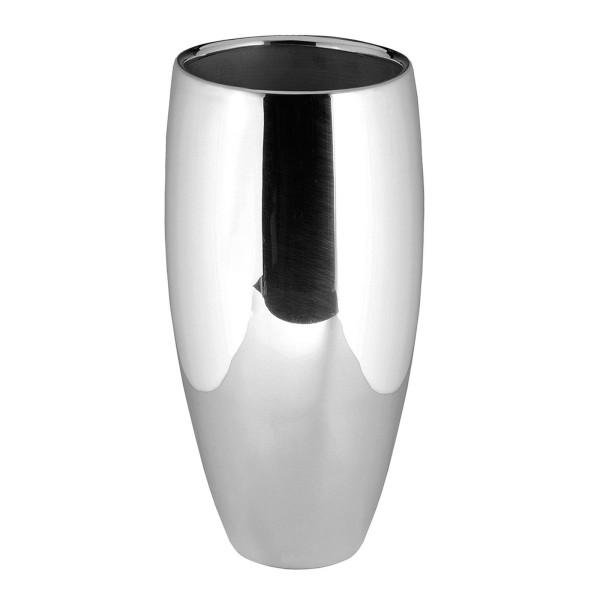 Fink große Boden-Blumenvase 40 cm aus versilbertem Eisen edler Behälter für Blumen - Art.-Nr. 157017