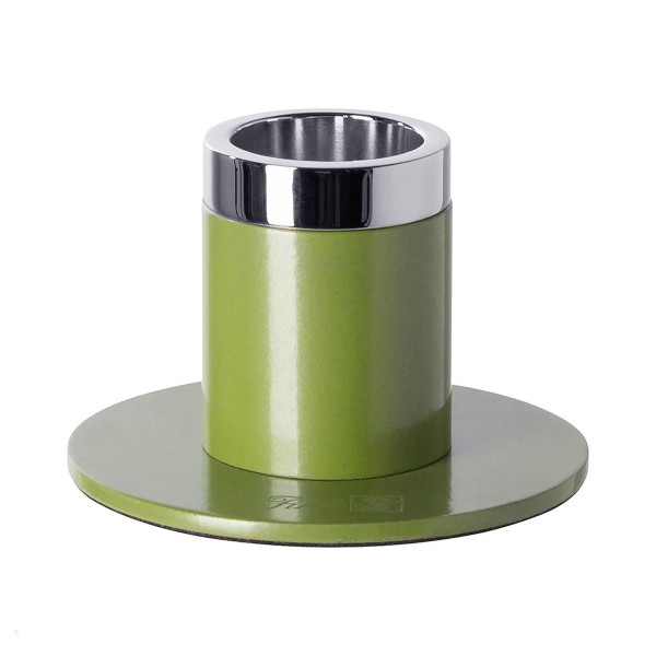 Fink grüner Stabkerzen-Halter 5x8 cm runder Kerzenhalter aus Edelstahl - Art.-Nr. 140263