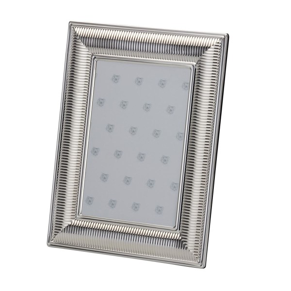 H.Bauer jun. Fotorahmen x 10 cm Rillen Höhe 15 cm - Art.-Nr. 30022ver versilberter breiter