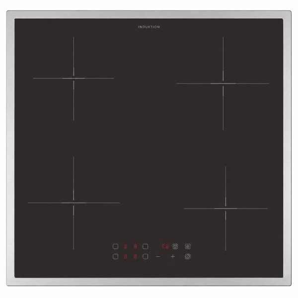Oranier mattes Induktionskochfeld 60 cm KFI925 Touch Booster 4 Zonen - Rahmen- oder Seitenleistenausführung umlaufend Edelstahl