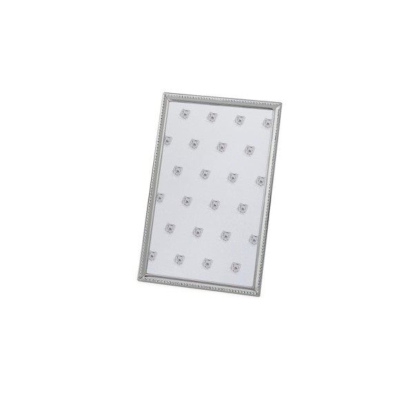 kleiner versilberter Fotorahmen 10 x 15 cm mit schmalem Perlrand - Art.-Nr. 30154ver