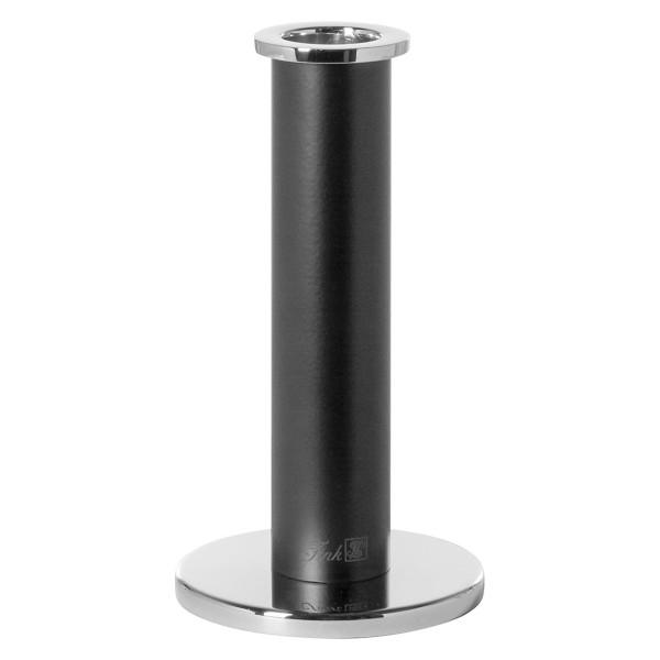 Fink schwarzer Stabkerzenhalter 18 cm hoher Kerzenhalter mit silbernem Fuß - Art.-Nr. 140242