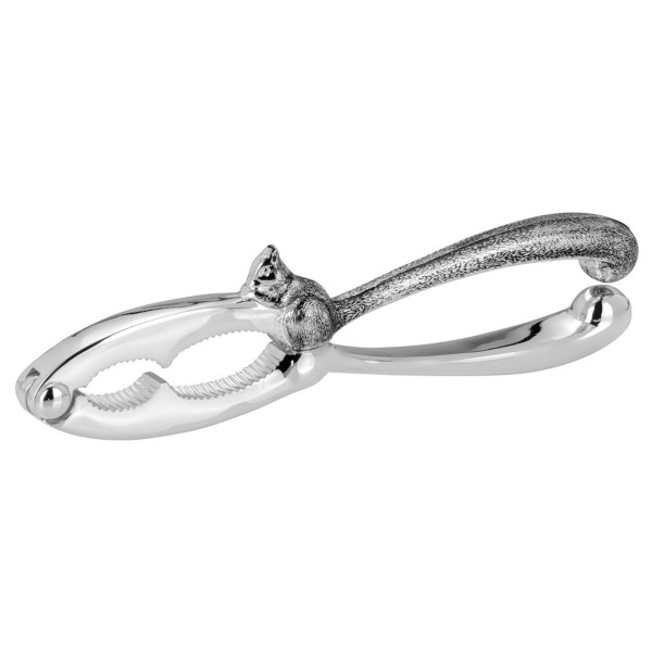 Nussknacker Eichhörnchen 18 cm versilberter Nussöffner für Walnüsse & Haselnüsse