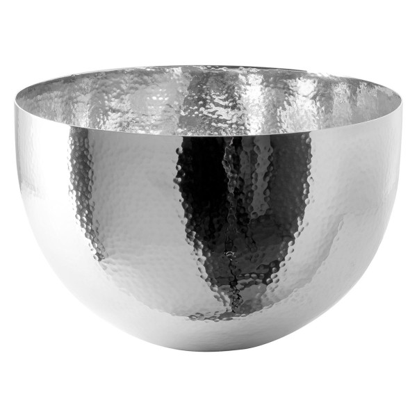 Fink große gehämmerte Edelstahlschale Ø 21 cm Schale ideal für Gebäck oder Obst - Art.-Nr. 156133