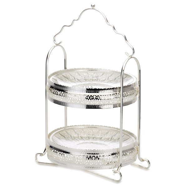 H.Bauer jun. Etagere 20 cm Höhe 34 cm - Art.-Nr. 696ver elegante versilberte