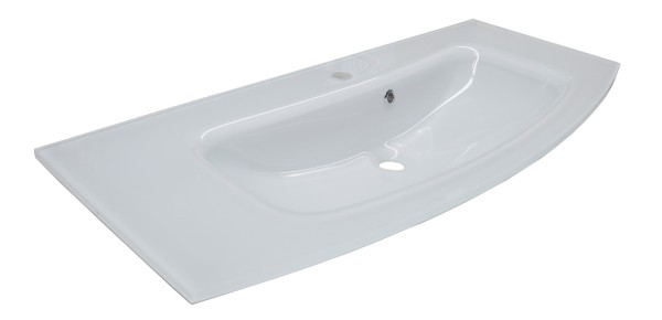 Fackelmann 73201 Waschtisch Rondo Glas weiß 100 cm