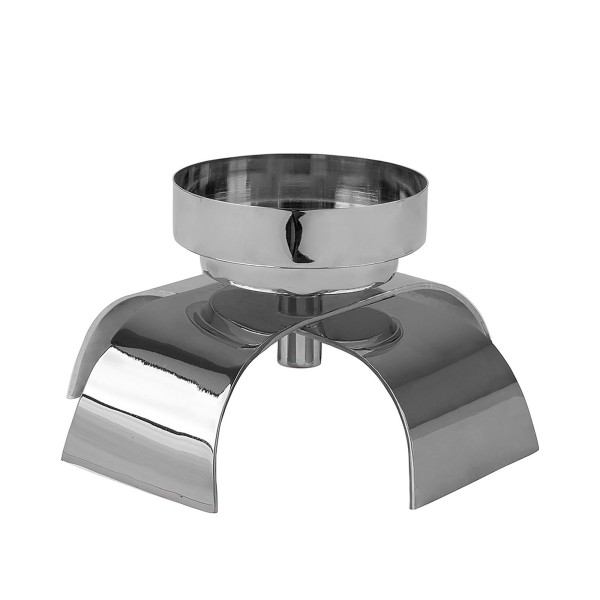 Fink silberner Kerzenhalter 23 x 13 cm Aluminium Halter für Stumpenkerzen - Art.-Nr. 144176