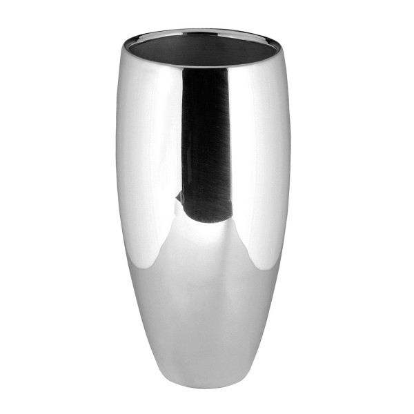 Fink kleine Blumenvase 28 cm aus versilbertem Eisen edler Behälter für Blumen - Art.-Nr. 157016