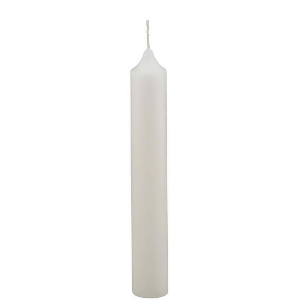 kleine runde Ceresin Altarkerze Elfenbein 20 cm hoch Ø 3 cm - Art.-Nr. 900