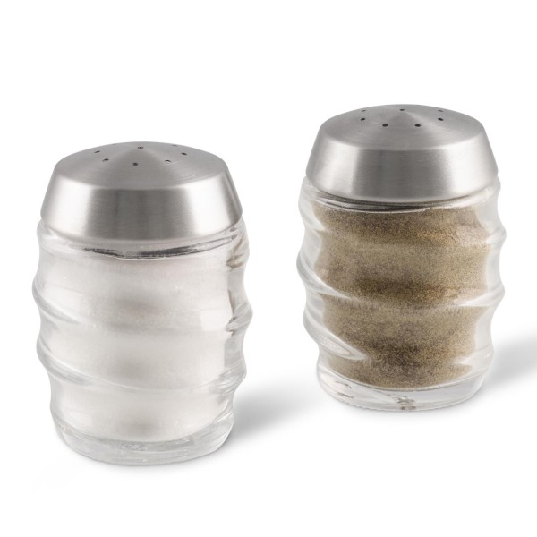 Cole & Mason 2-tlg. klassisches Mini Salz- & Pfefferstreuer Set 7 cm aus Glas