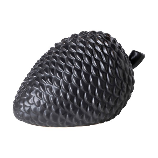Fink schwarzer Deko Zapfen 15 cm aus Porzellan Tannenzapfen zum dekorieren - Art.-Nr. 129054