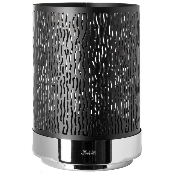 Fink elegantes Windlicht ohne Glas 30 cm hohes schwarzes Stimmungslicht für LED-Kerzen - Art.-Nr. 146312