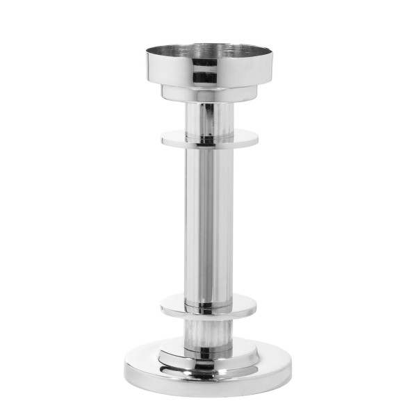 Fink runder Kerzenleuchter 21 cm für Stumpenkerzen Kerzenhalter aus Edelstahl - Art.-Nr. 144012
