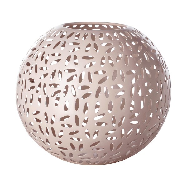 Fink großes Windlicht Ø 24 cm matt roséfarbenes Kugel-Stimmungslicht für Teelichter - Art.-Nr. 146339