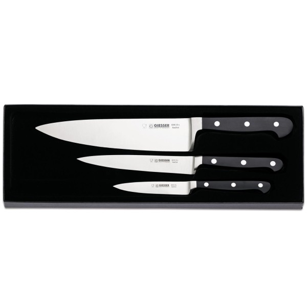 Giesser 3-teiliges Kochmesser Set Messer für Fleisch, Obst oder Gemüse - Art.-Nr. 9840
