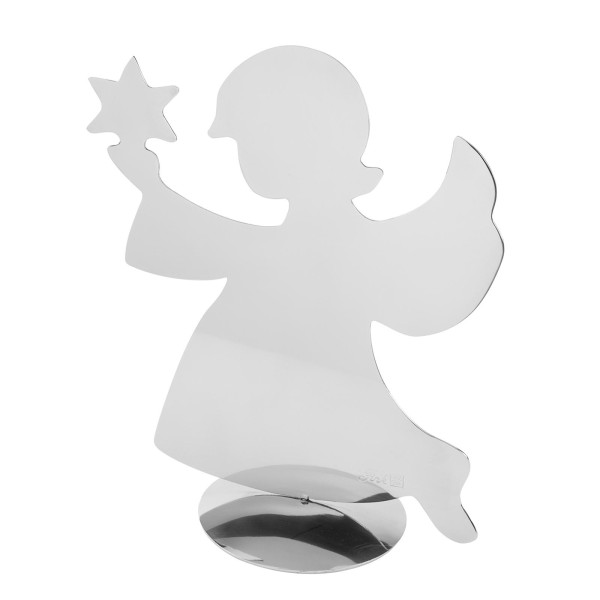Fink Engel Deko-Figur aus Edelstahl 24 x 13 x 30 cm zum Aufstellen Weihachten & Advent - Art.-Nr. 141318