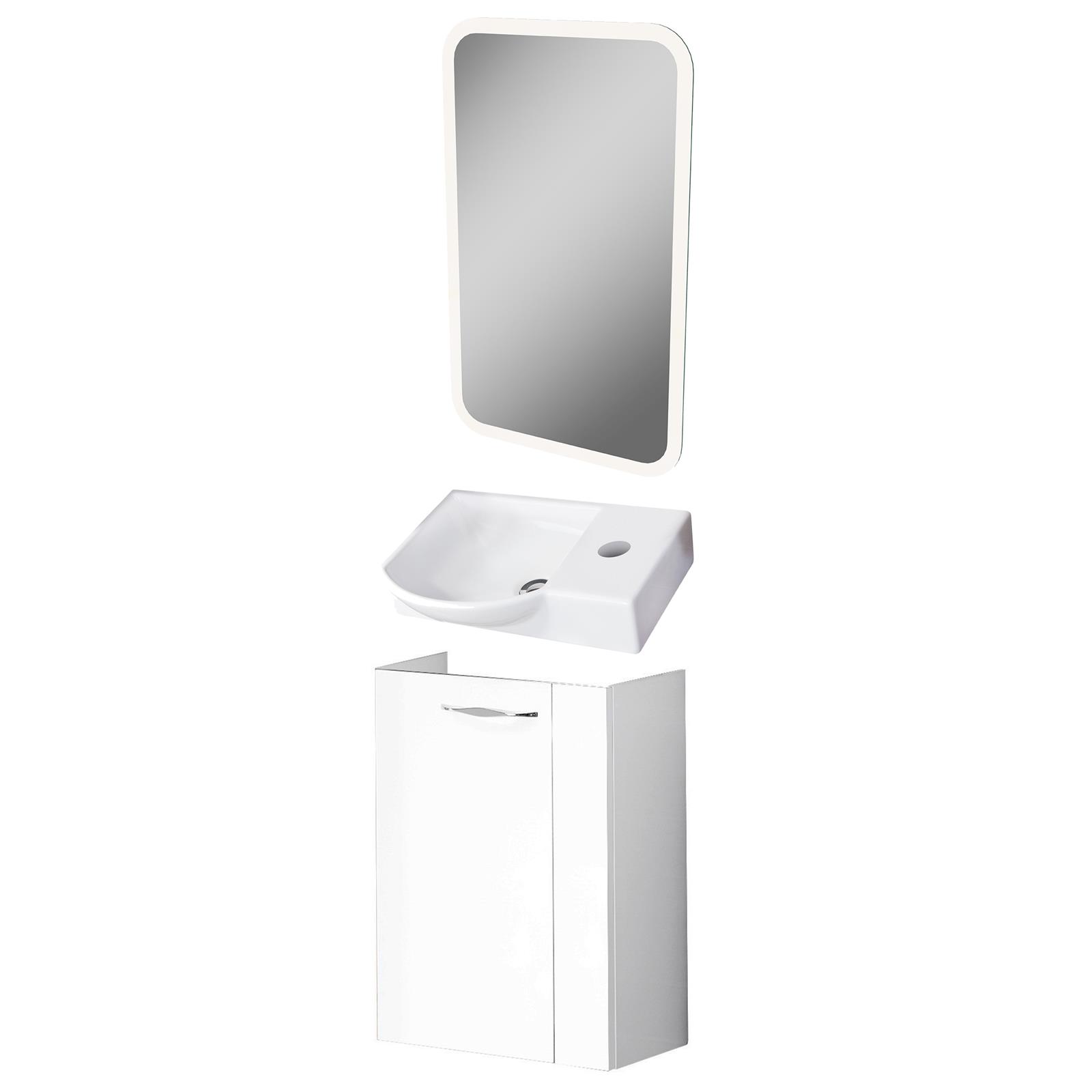 Badmöbel Set 60 cm Unterschrank Waschbecken Keramik dick Gäste WC Anthrazit Matt Badmöbel Set 60 cm Unterschrank Waschbecken Keramik dick Gäste WC Anthrazit Matt