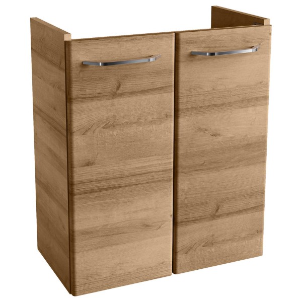 Fackelmann hängender 2-türiger Gäste WC Waschbeckenunterschrank 55 cm Milano braun