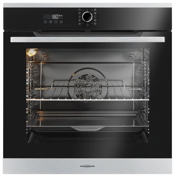 Oranier Einbaubackofen mit Pyrolyse EBP 9881 Edelstahl schwarz