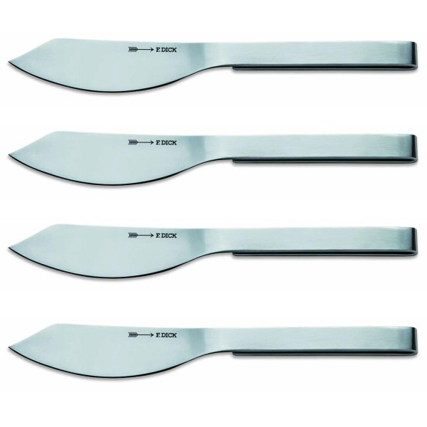 Dick 4-teiliges Steakmesser Set je 9 cm Klinge hochlegierter Stahl Ajax Pure Metall - Art.-Nr. 81584000