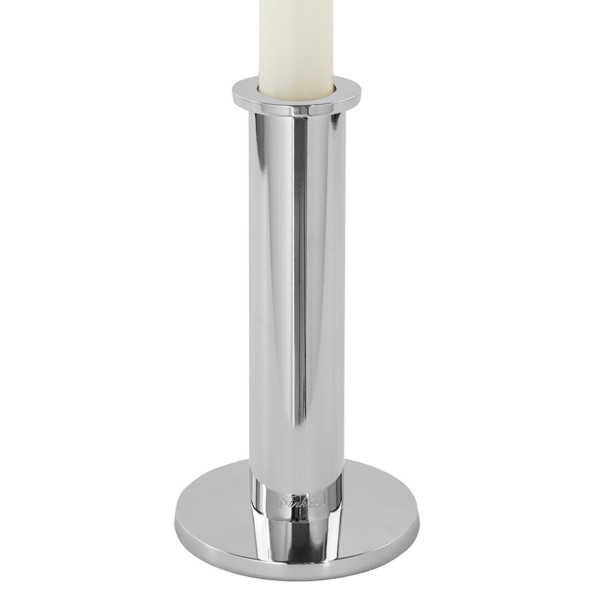 Fink Alu Kerzenhalter 18 cm für Stabkerzen glänzend vernickelter Kerzenleuchter - Art.-Nr. 158216