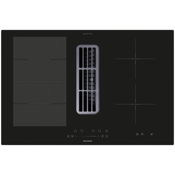 Oranier großes Flexx-Kochfeld 80 cm Induktion mit Dunstabzug KFA490