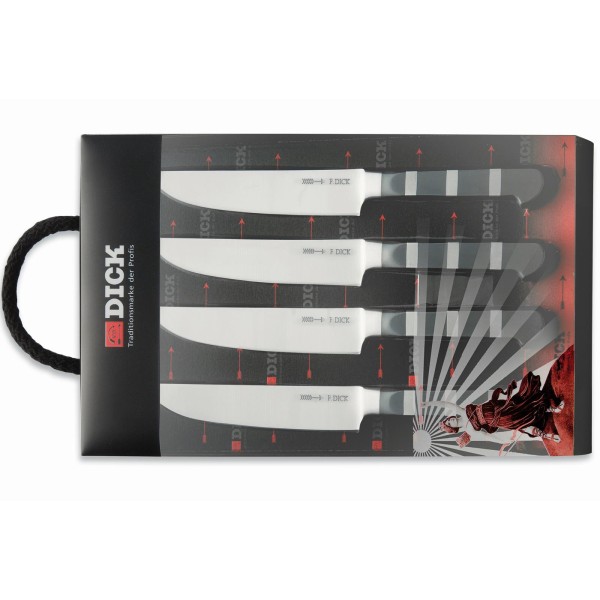 Dick hochwertiges 4 teiliges Steak Messer-Set mit geschmiedeter Messerklinge