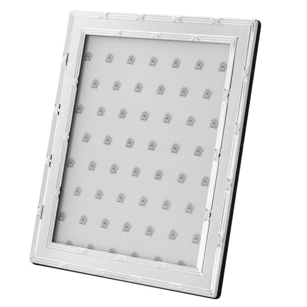 Bilderrahmen Fotogröße 20 x 25 cm versilbert Fotorahmen mit Kreuzband & Samtrücken - Art.-Nr. 30218