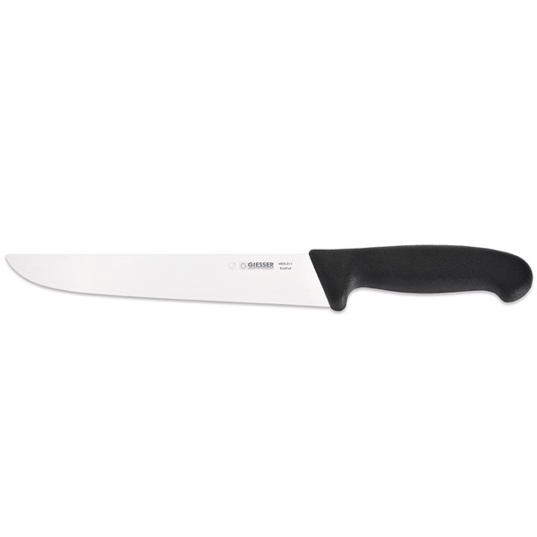 Giesser langes Schlachtmesser 21 cm mit breiter Messerklinge schwarz - Art.-Nr. 4025 21