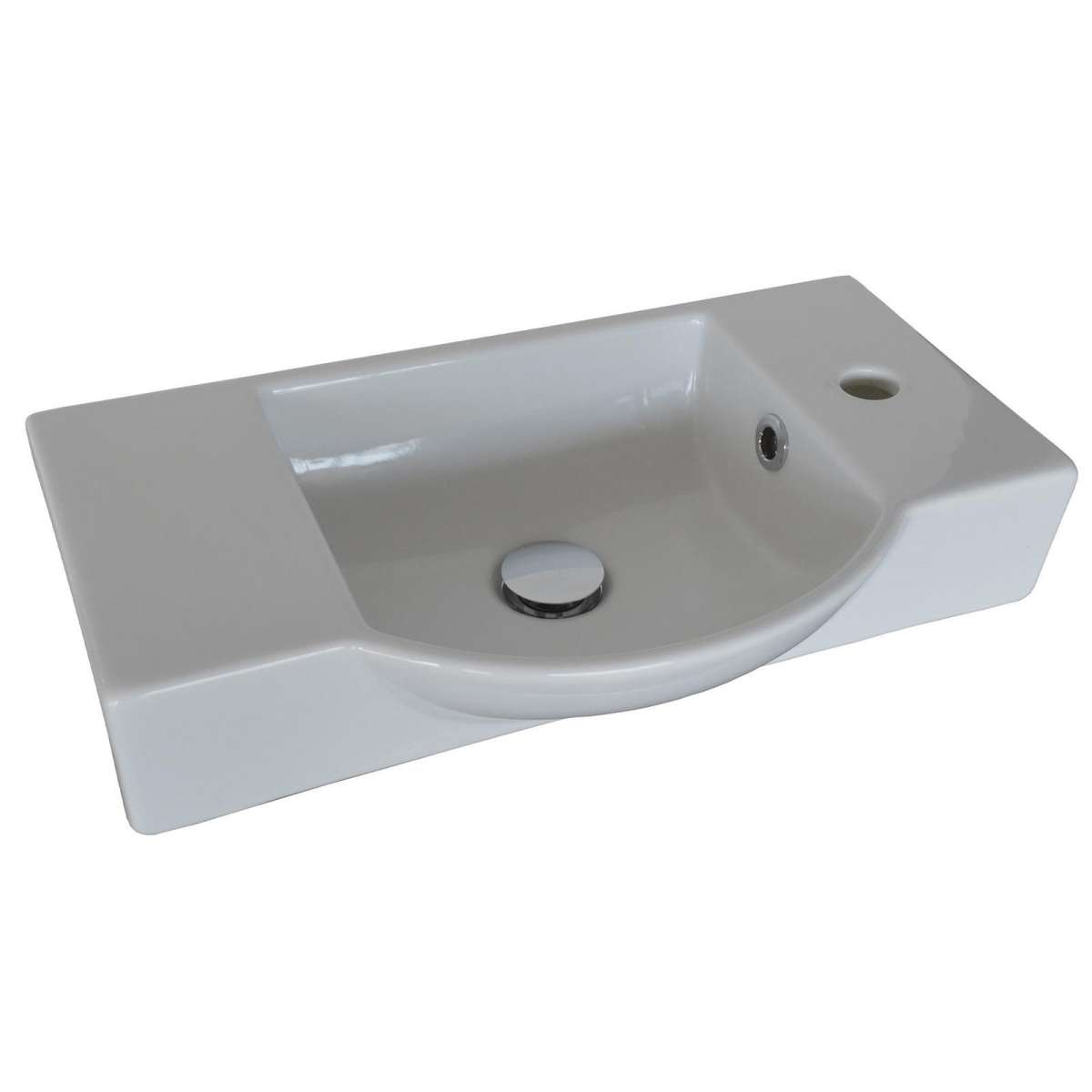 Fackelmann kleines Gäste WC Keramik Waschbecken 55 cm