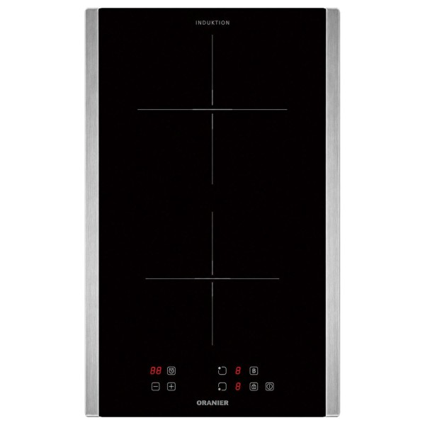 Oranier Induktionskochfeld 30 cm KFI331 mit Booster, Touch Control & Seitenleisten Seitenleisten Edelstahl