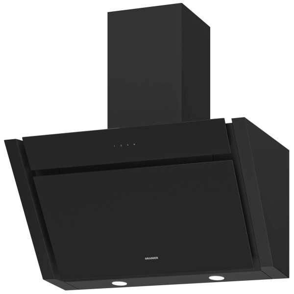 Oranier schwarze Wandhaube 75 cm kopffreie Haube MEBA75S2 inkl. Plasmafilter für Umluftbetrieb