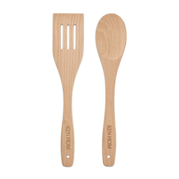 Ken Hom 14-tlg. Wok Set 31 cm mit Holzgriff Antihaft Karbonstahl & Zubehör - ohne Induktion - Bild 3