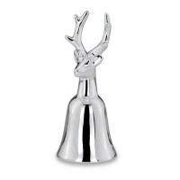 silberne Porzellan Tischglocke Motiv Rentier 12 cm hoch - Art.-Nr. 6329ver silberne Porzellan Tischglocke Motiv Rentier 12 cm hoch - Art.-Nr. 6329ver